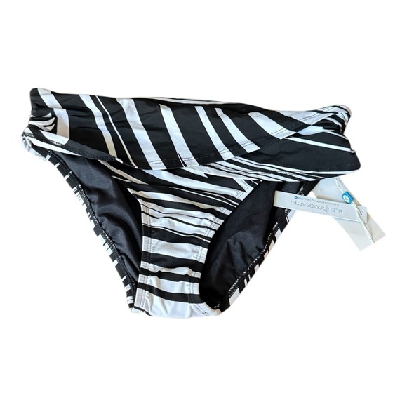BLEU ROD BEATTIE New Wave Sarong Hipster Bottom - Black/White Size 8 NEW - Picture 4 of 15